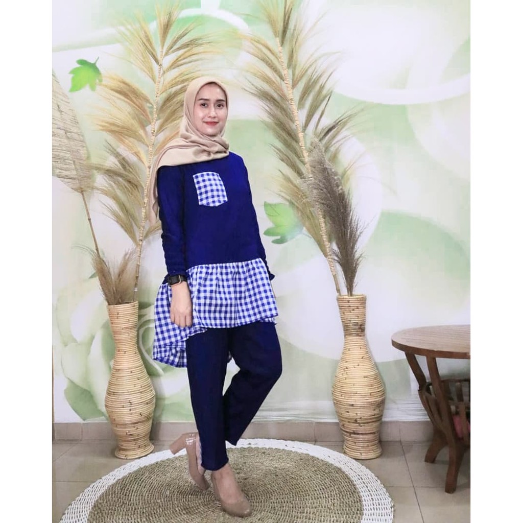 Setelan Wanita RAZEETA SET Setelan Wanita Terbaru KATUN RAYON Baju Stelan Kantor Stelan Murah 2021