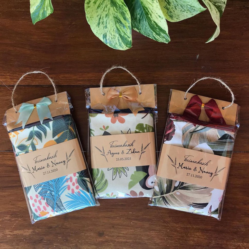 Souvenir Pouch Kanvas - Souvenir Dompet Kanvas - Souvenir Dompet Murah