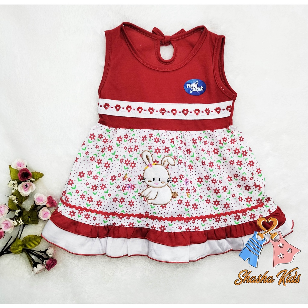 [M-04] Baju Bayi Perempuan/Dress Bayi Perempuan Planet Kids cantik lucu 0-6 bln