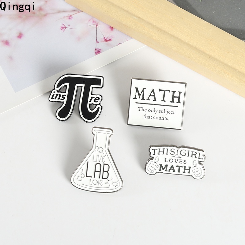 Bros Pin Enamel Desain Kartun Lab Matematika Untuk Hadiah