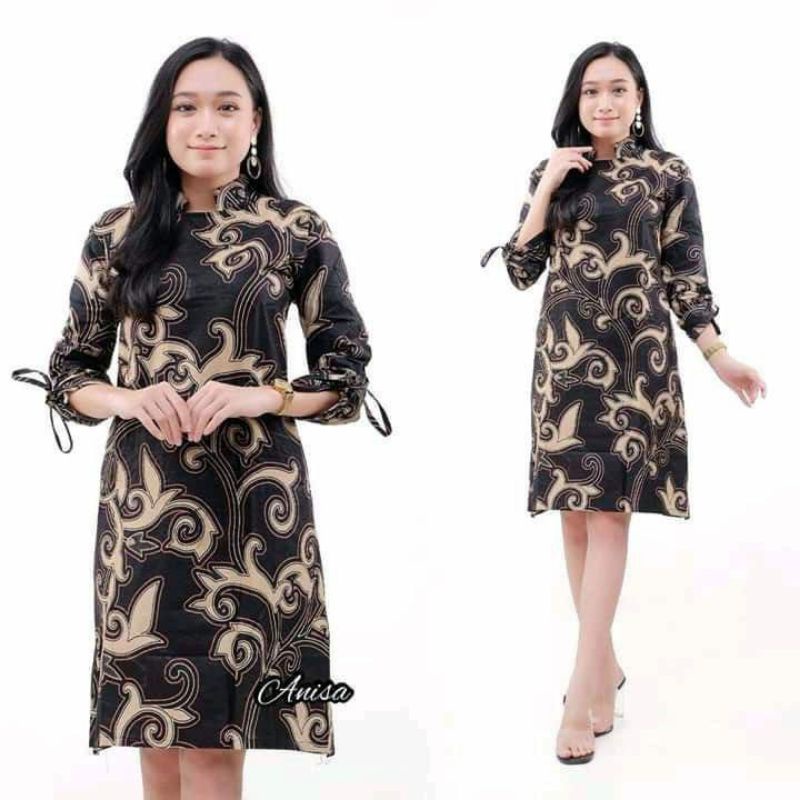 TUNIK BATIK WANITA MOTIF BARU BATIK DIANPUTRI-T kangkung ireng
