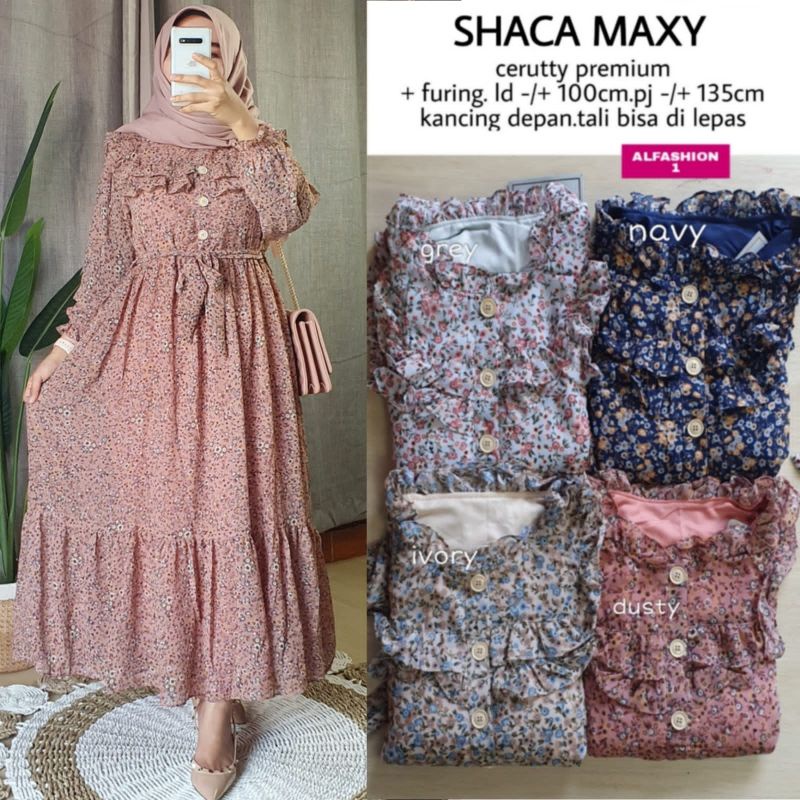 shaca maxy by alfashion /Fashion wanita /baju lebaran 2022