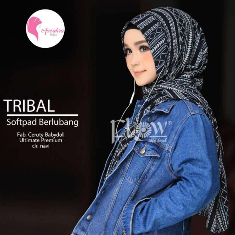 TRIBAL SOFTPAD BY AZZAHRA PASHMINA INSTAN / JILBAB INSTAN PREMIUM