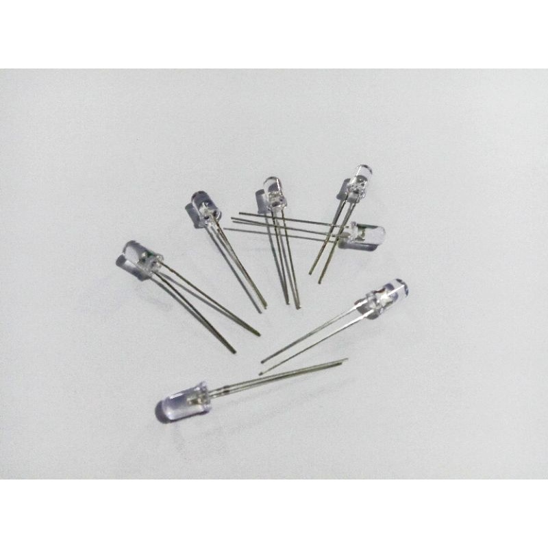 Led bening 5mm merah putih hijau biru 2 warna 3 warna