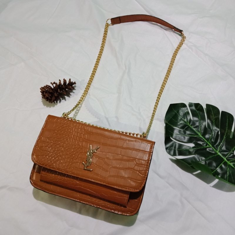 TAS WANITA SELEMPANG IMPORT | TAS WANITA | TAS SELEMPANG CROCO | SLING BAG CROCO