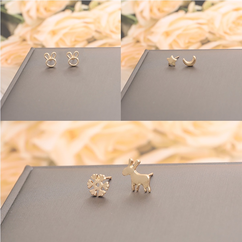 S925 Silver Needle Earrings Korea Earring Simple Mini Exquisite Female Trend Sweet Lovely Temperament