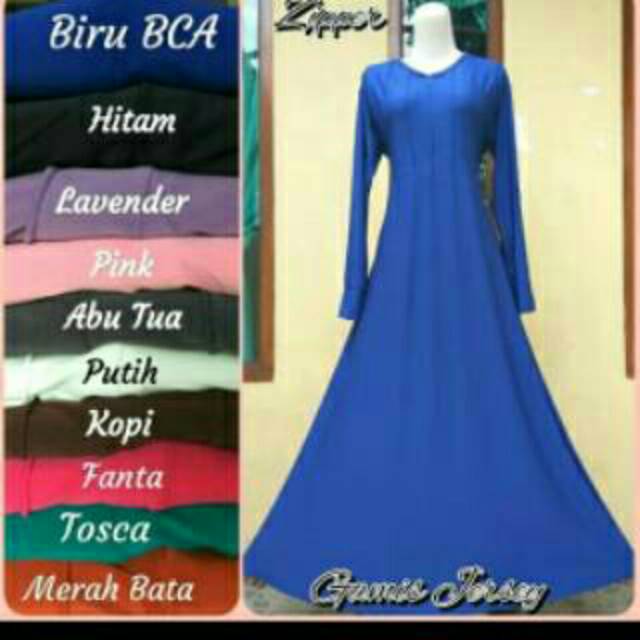 Gamis Polos Jersey Busui Cubit Terlaris (1 kg muat 3)