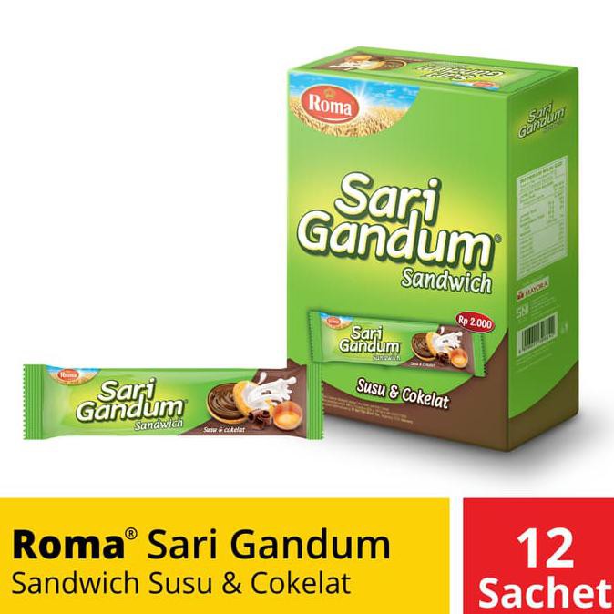

TERMURAH Roma Sari Gandum Coklat 12 Sc @39 Gr BEST SELLER