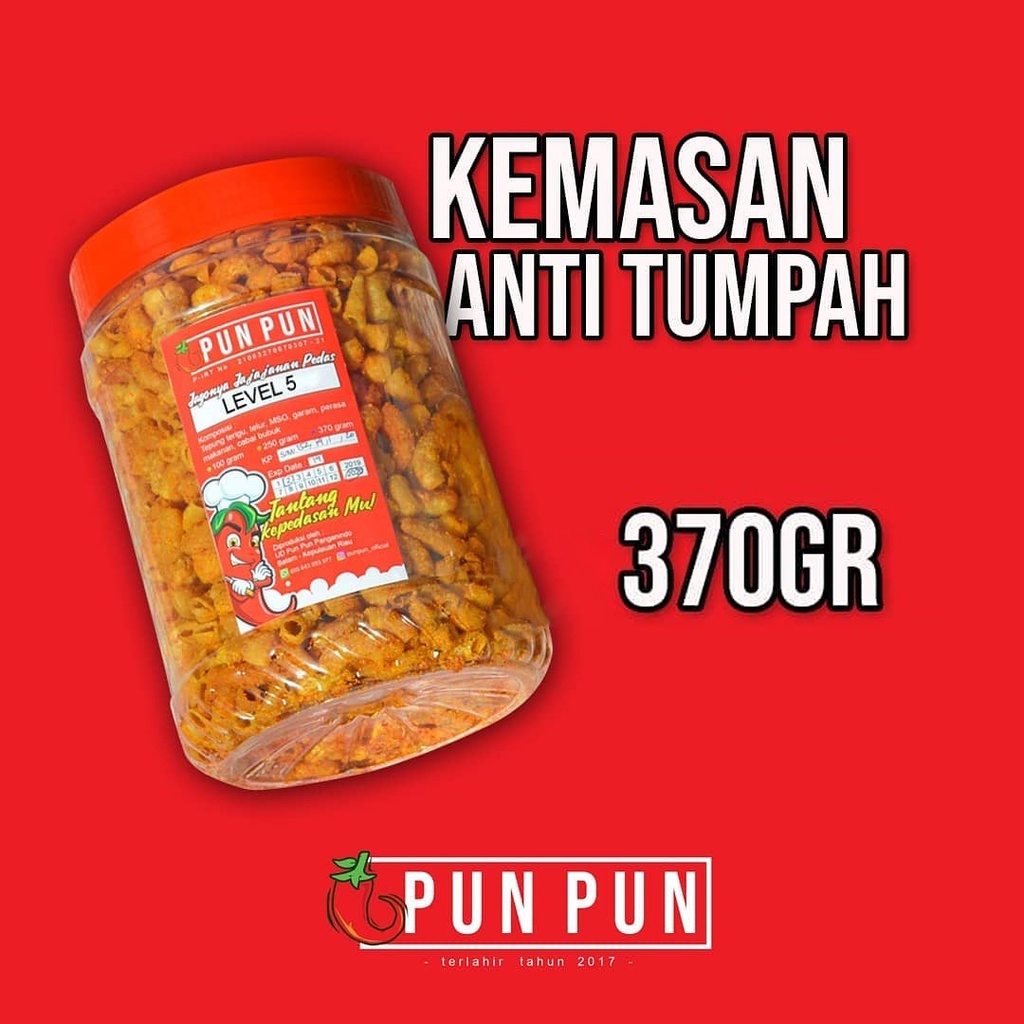 

Makaroni Super Duper Pedas, Kemasan Toples Anti Tumpah