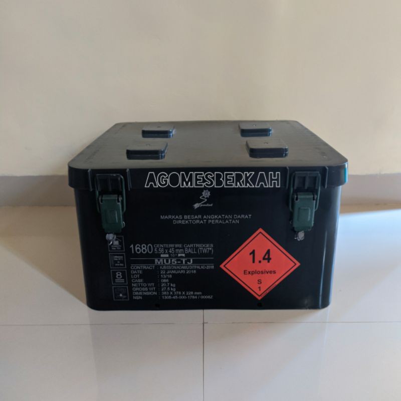 BOX PINDAD MULTI FUNGSI/KOTAK PELURU BEKAS JATAH TNI
