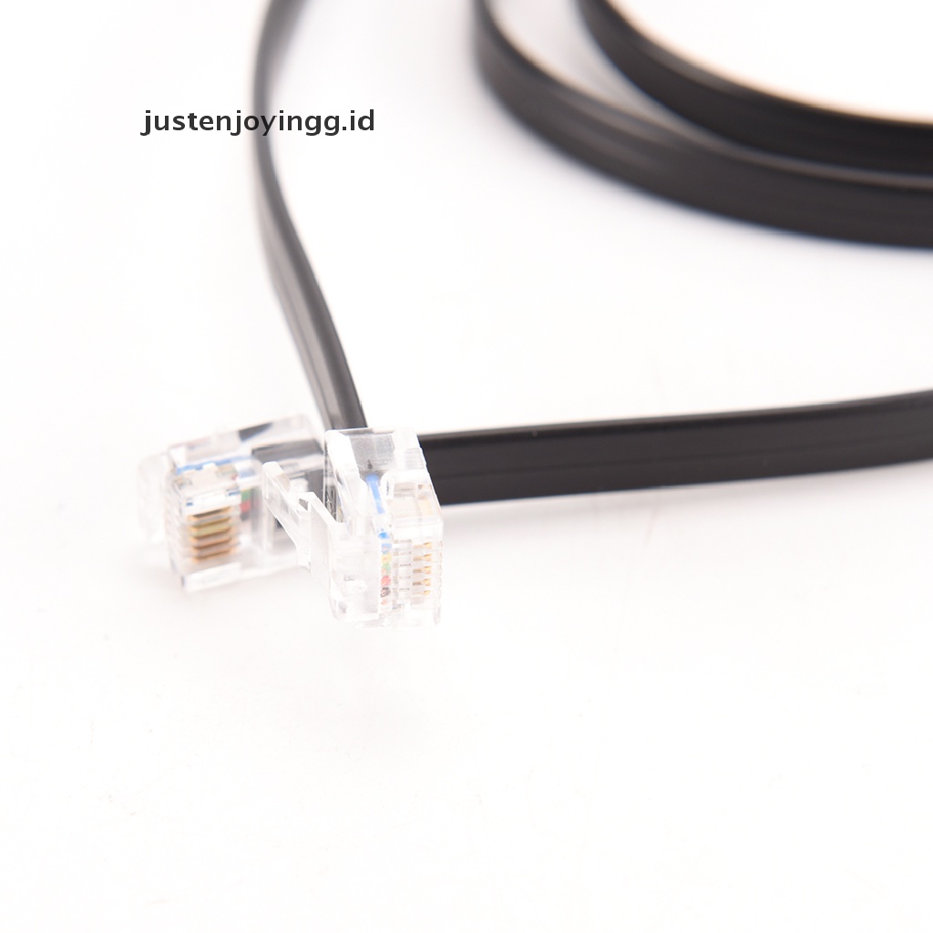 // justenjoyingg.id // New 1-meter Six-pin RJ12 Flat Phone Line 6P6C Green Copper 6-PIN Phone Line ~