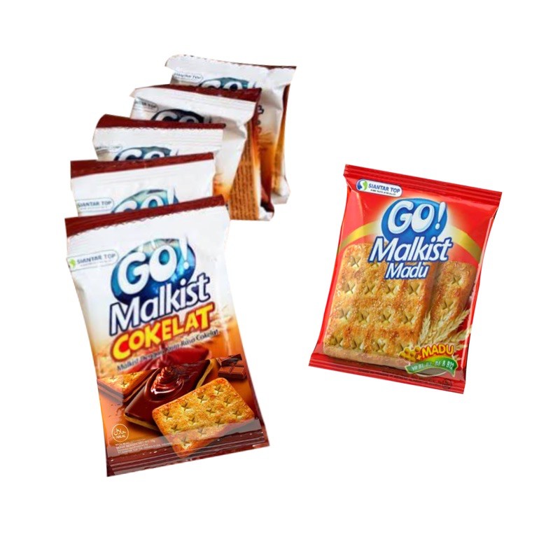 

BISKUIT GO! MALKIST COKLAT / KEJU 17GR E1000 SATUAN