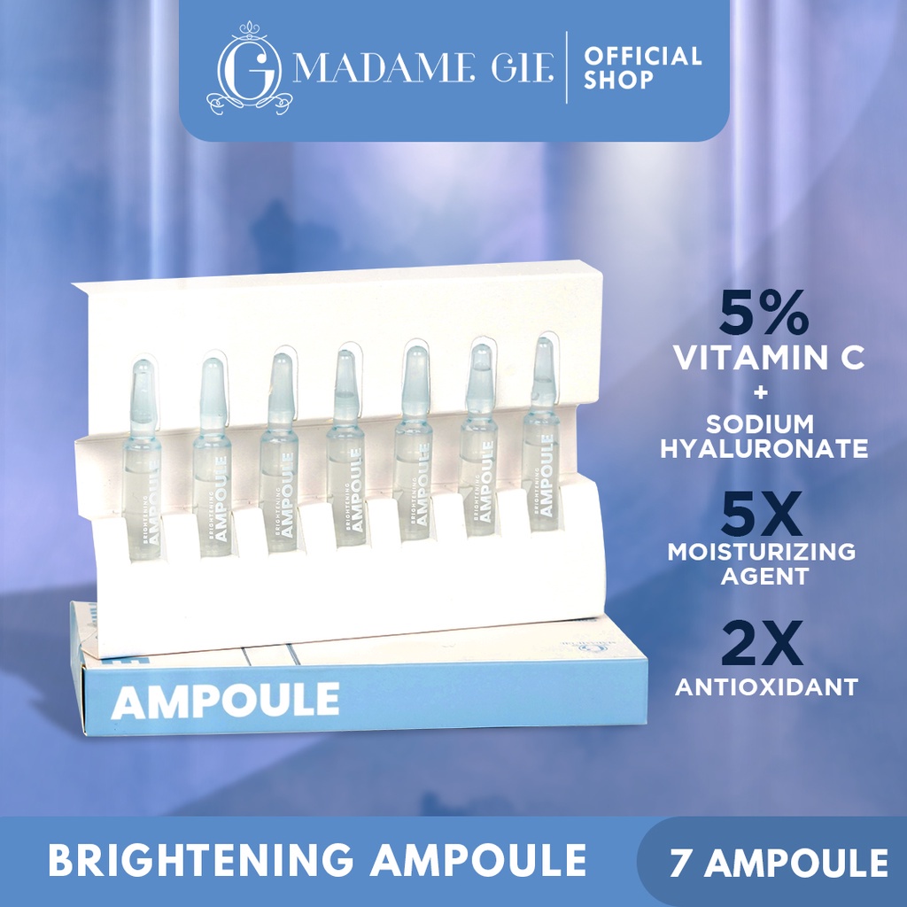 LIZBEAUTY - Madame Gie Brightening Ampoule Serum 5% Vit C - 5X Moisturizing Agent Moisturizer Cream Hydrating Lightening