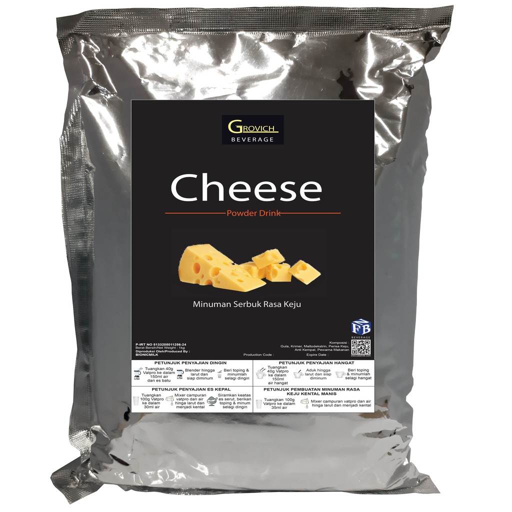 

Minuman Bubuk rasa Keju (Cheese powder drink) GROVICH 1kg