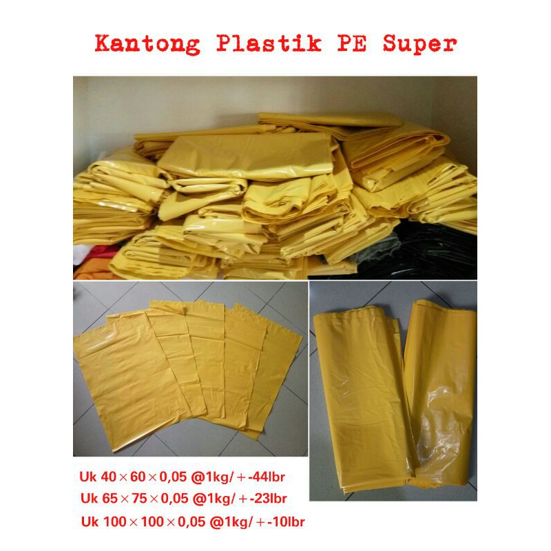 Kantong Plastik PE KUALITAS SUPER NO.1