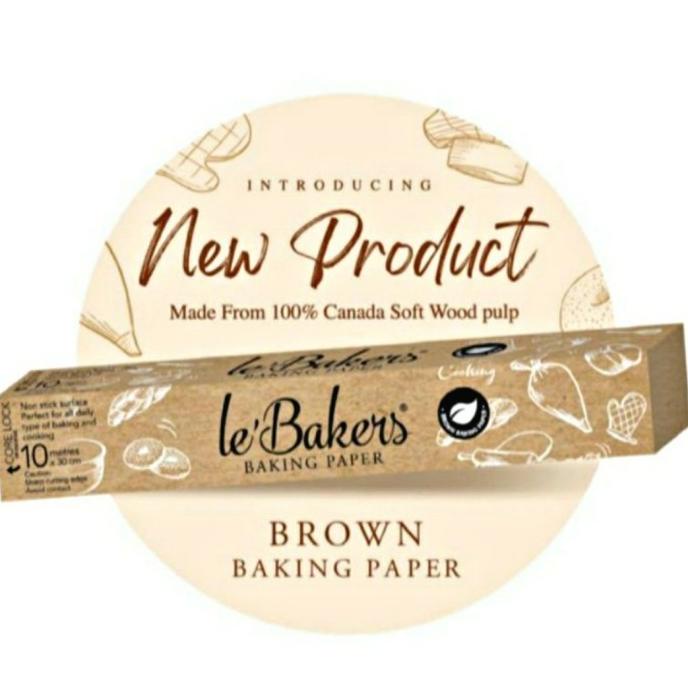 siap kirim] Le Bakers BROWN Baking Paper 30CM / Le Baker Baking Paper