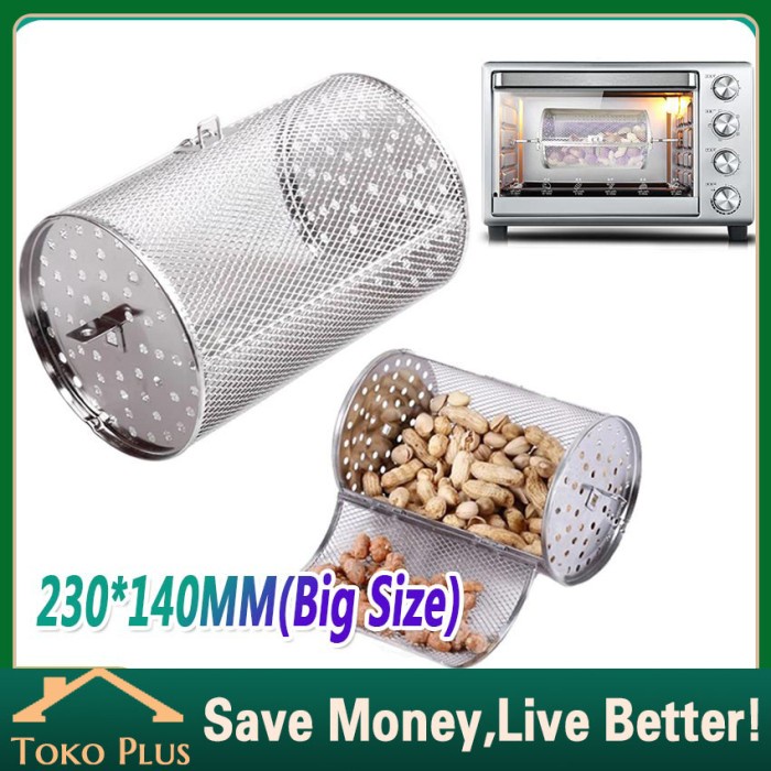 

Oven roasting Kopi Coffee Bean Roaster Basket Keranjang Stainless - L