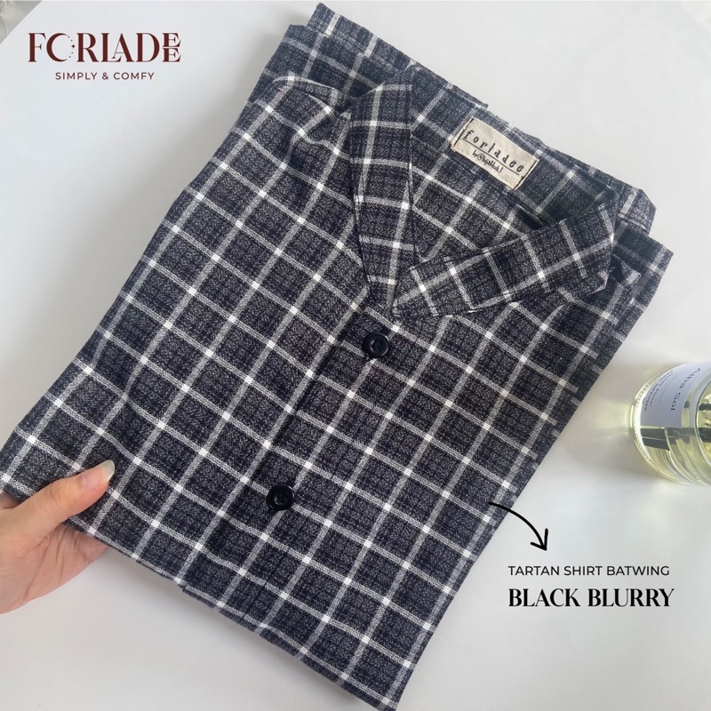 TARTAN SHIRT BATWING | KEMEJA KOTAK-KOTAK TEBAL &amp; GA TERAWANG