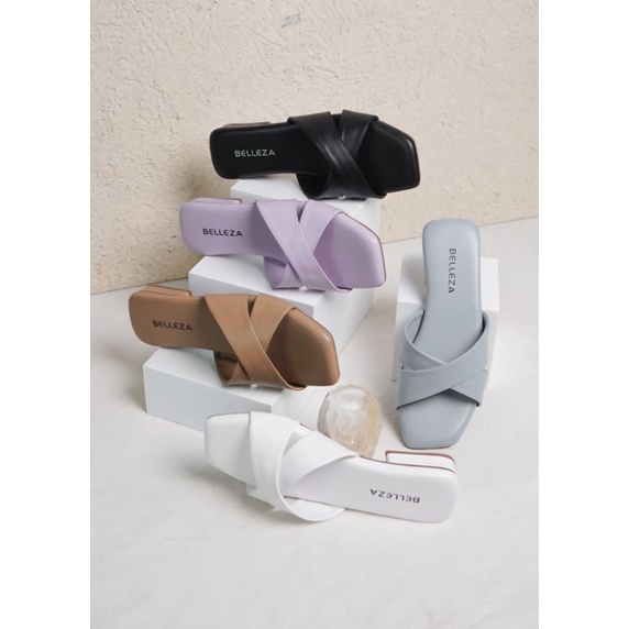 Sandal Wanita Selop hak pendek Belleza Cilla Sendal wanita Kekinian Terbaru