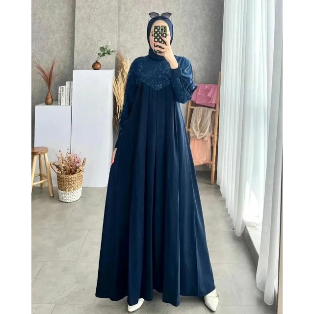 Lily Dress Gamis Muslim Pakaian Wanita Baju Pesta Fashion Terbaru