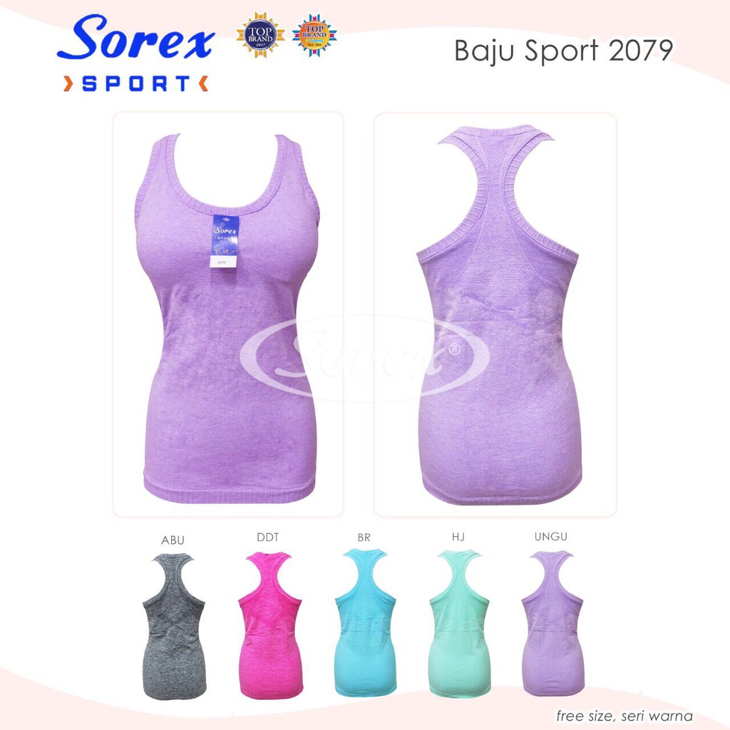 Baju singlet tanktop sport olahraga wanita 2079 Sorex Baju singlet tanktop sport olahraga wanita 2079 Sorex
