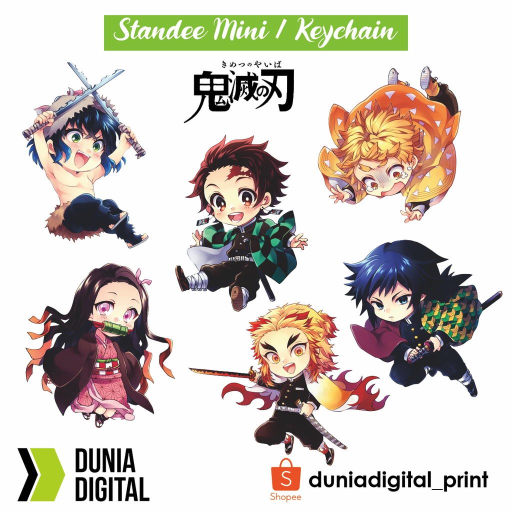 Standee Akrilik Kimetsu no Yaiba Demon Slayer Action Figure Chibi