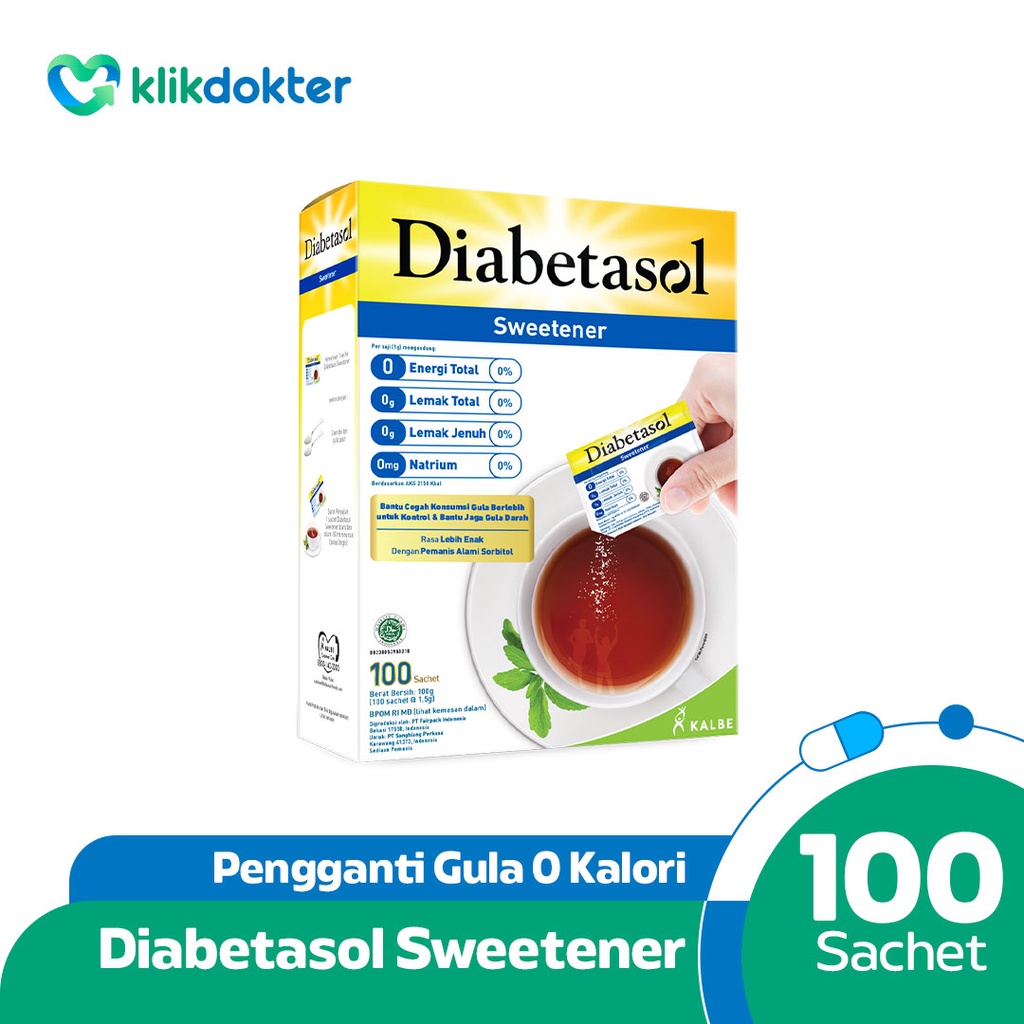 

Diabetasol Zero Calorie Sweetener 100x1.5gr