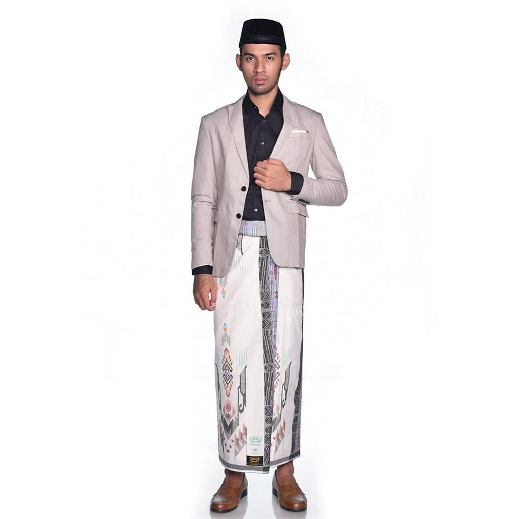 Sarung BHS Gold Masterpiece Motif Songket Gunung Lampion Putih