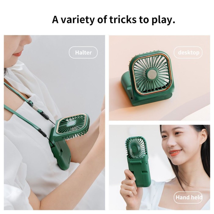 Portable Fan F30 Kipas Angin Portable Cas Gantung Phone Holder