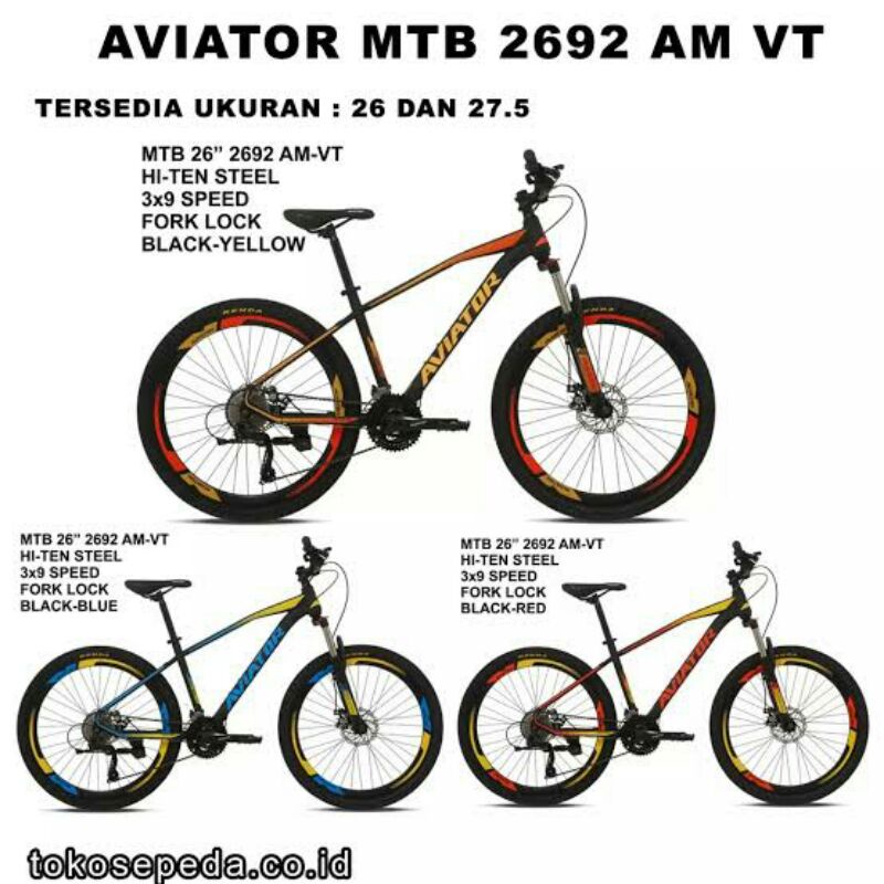Sepeda Gunung / MTB Aviator 2692 AM Vt