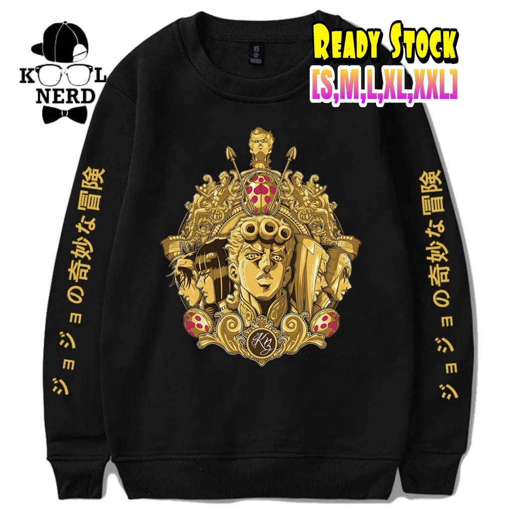 CREWNECK SWEATER ANIME MANGA JEPANG PETUALANGAN ANEH JOJO KEREN JOJO'S BIZARRE ADVENTURE TOKOH KARAK
