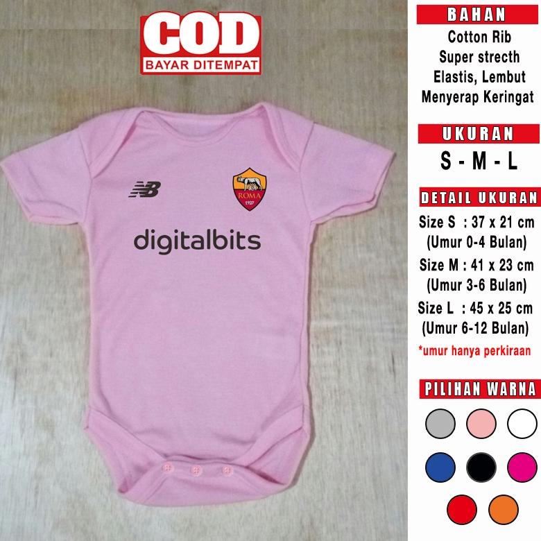 kaos bayi AS Roma jumper murah pakaian bayi baju bayi jumper bayi newborn kado jamper jemper romper 