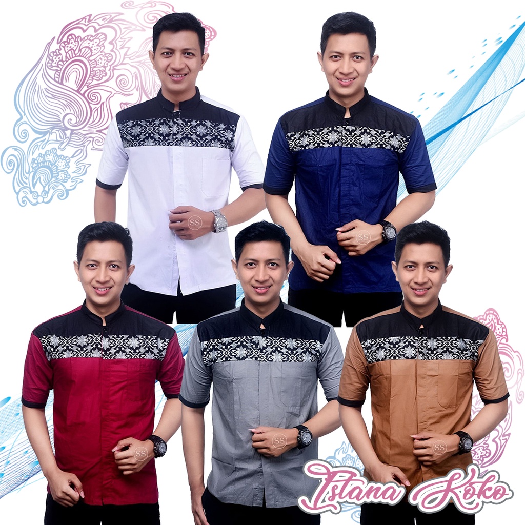 KOKO BORDIR LENGAN PENDEK LIST SILVER HITAM