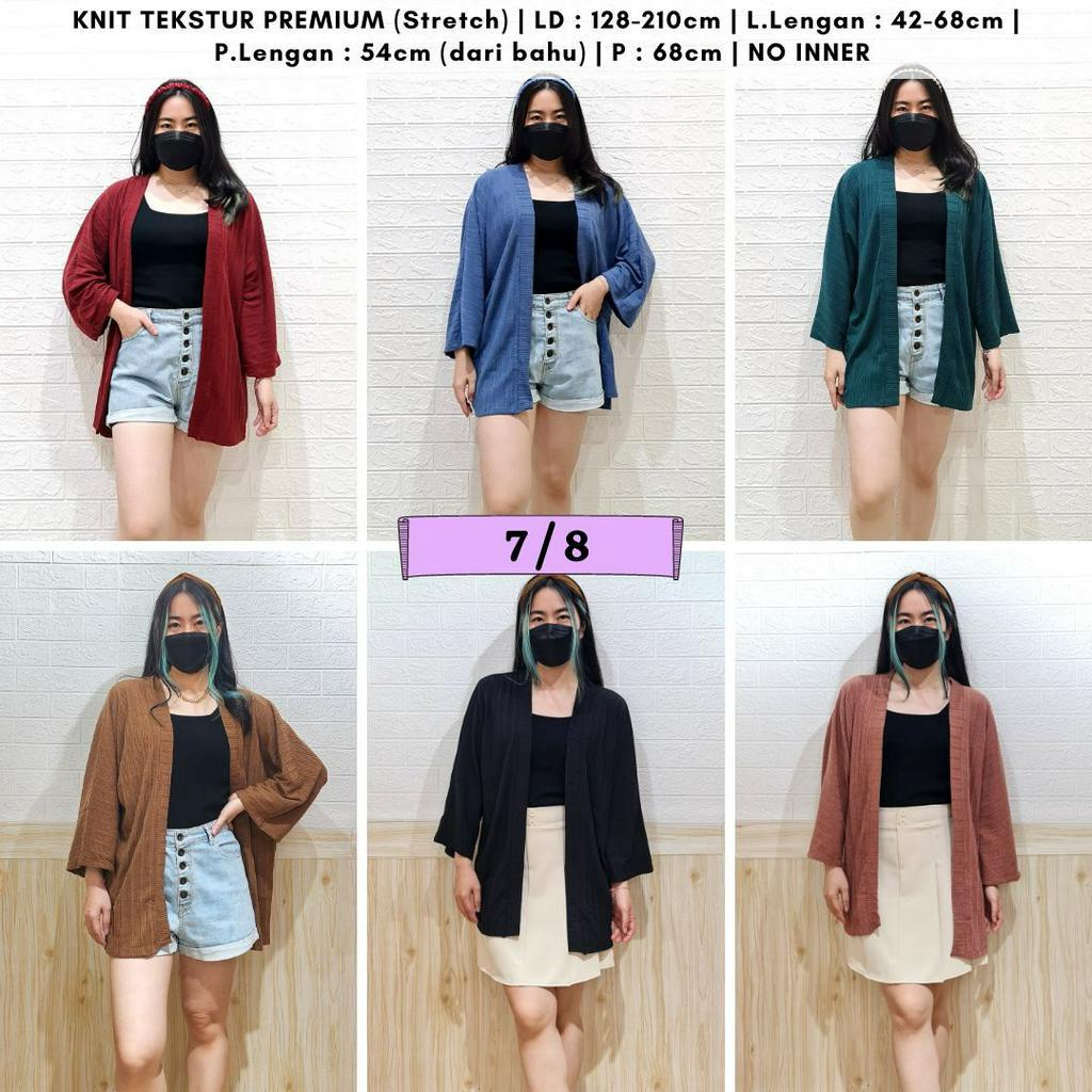 4435 alisya cardi knit sweater outer polos cantik bigsize oversize