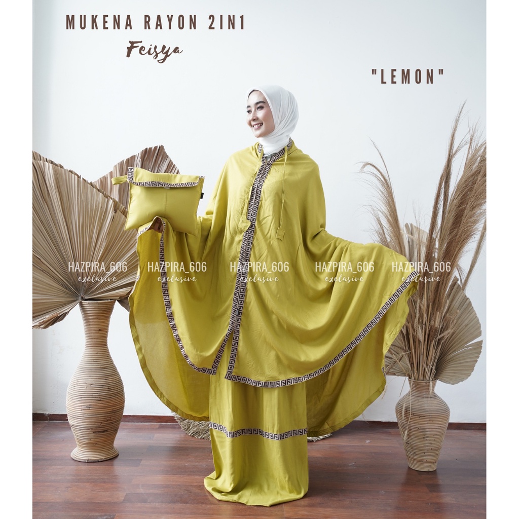 MUKENA DEWASA 2IN1 BALI RAYON TRAVELING FEISYA JUMBO