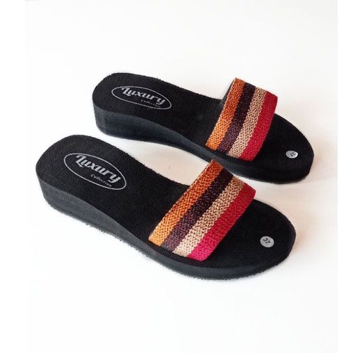 SANDAL WANITA SLOP / SANDAL TURKI WANITA  / SANDAL TURKI SLOP - SANDAL TURKI RAJUT - SANDAL SPON MODEL SLOP ( SLOP BAN 1)