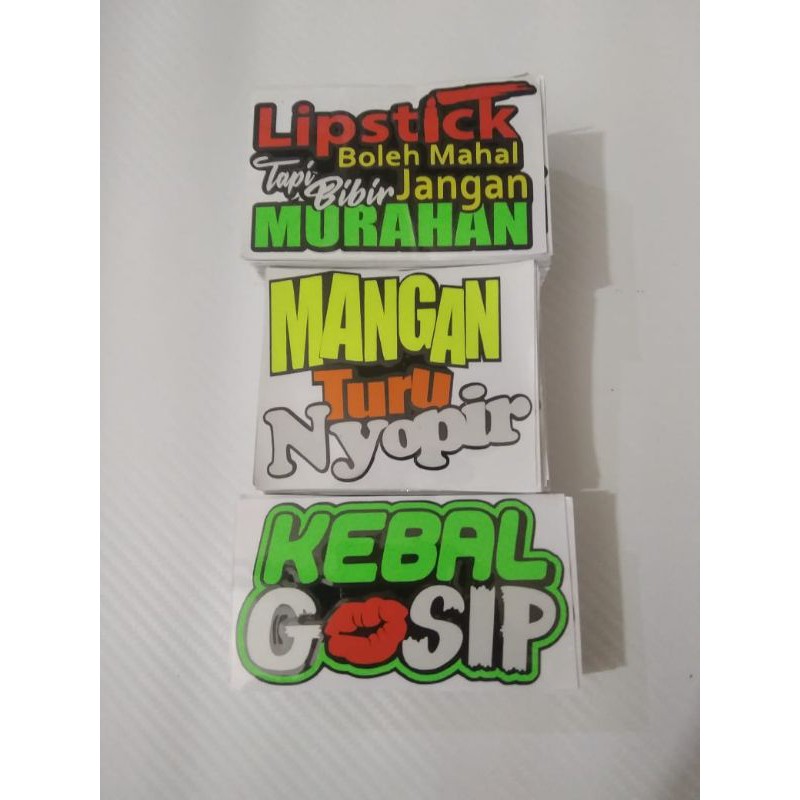 

Sticker cutting miniatur truck paket sticker murah 4pcs