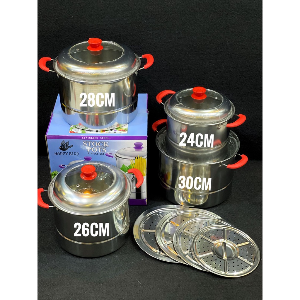 Nagako Steamer Stockpot Panci Kukus Set Euro Style Kukusan Steamer pot