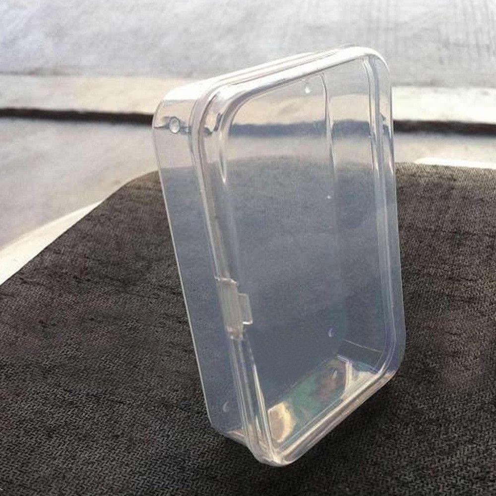 Quinton 2Pcs Kotak Penyimpanan Pack Container Box Koleksi Rectangular Clear