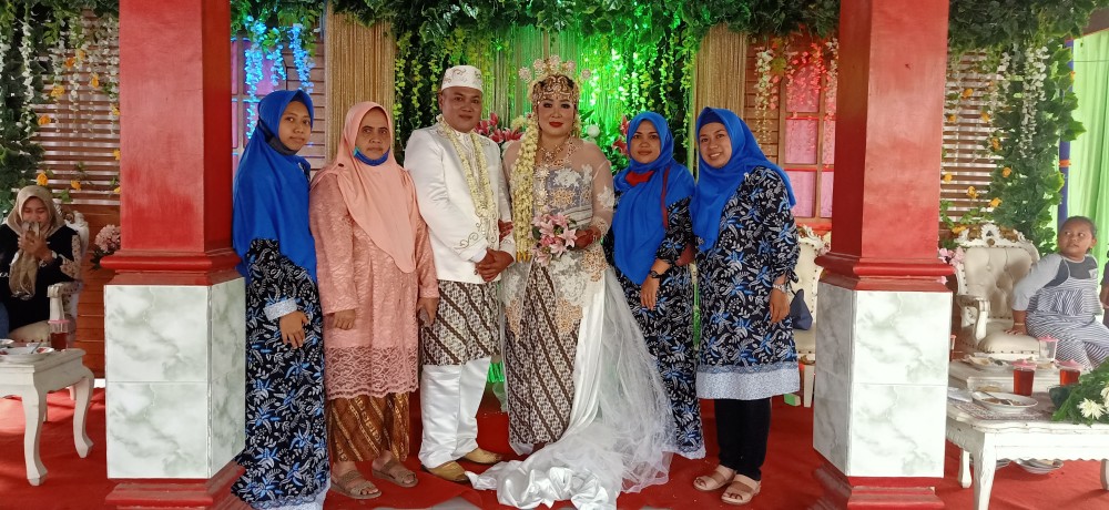 Batik Couple Keluarga Sania Ruffle Ori Ndoro Jowi Dnt Blarak Biru