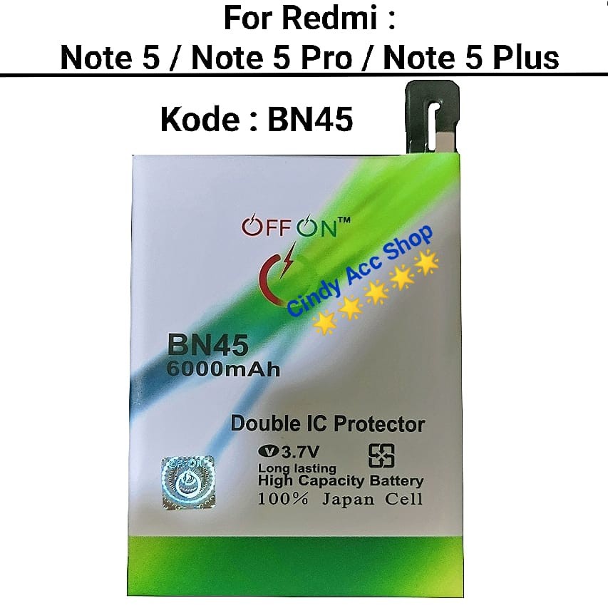 Baterai Battry Batre Xiaomi Redmi Note 5 Note 5 Pro Note 5 Plus BN45 Double Power