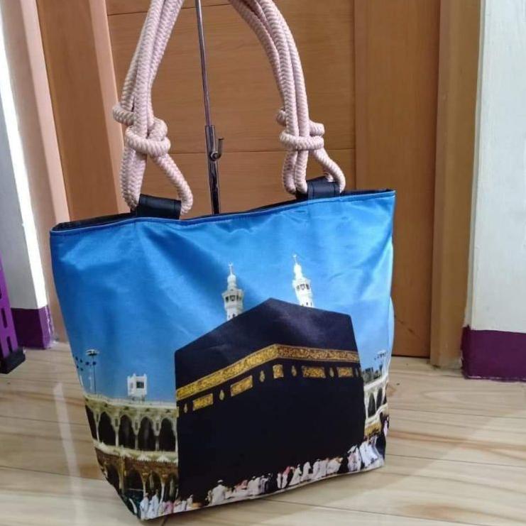 Harga Termurah Totebag ka'bah / Tote bag masjid / Makkah / Madinah / tas Tote sovenir haji umroh by zellshop