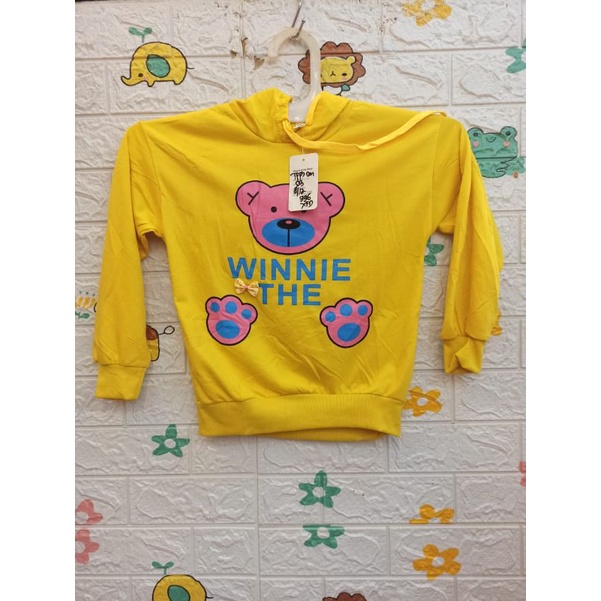 Sweater anak cewek perempuan winnie the pooo usia 2-6 tahun