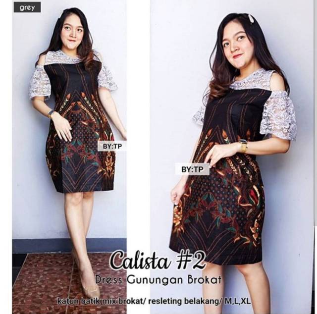 GROSIR BATIK DRESS GUNUNGAN BROKAT