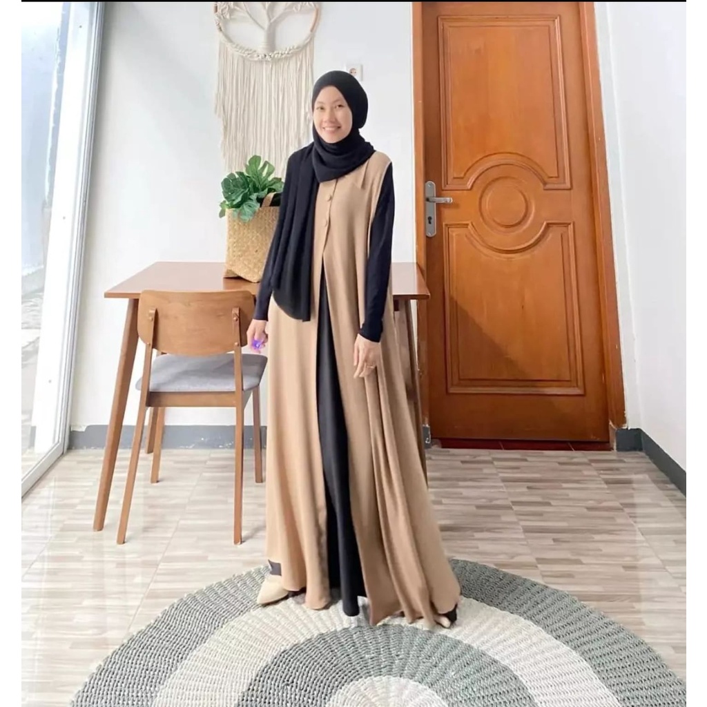 (MGA) CARDIGAN LAKSHITA OUTER PANJANG ATASAN WANITA CRINCLE AIRFLOW