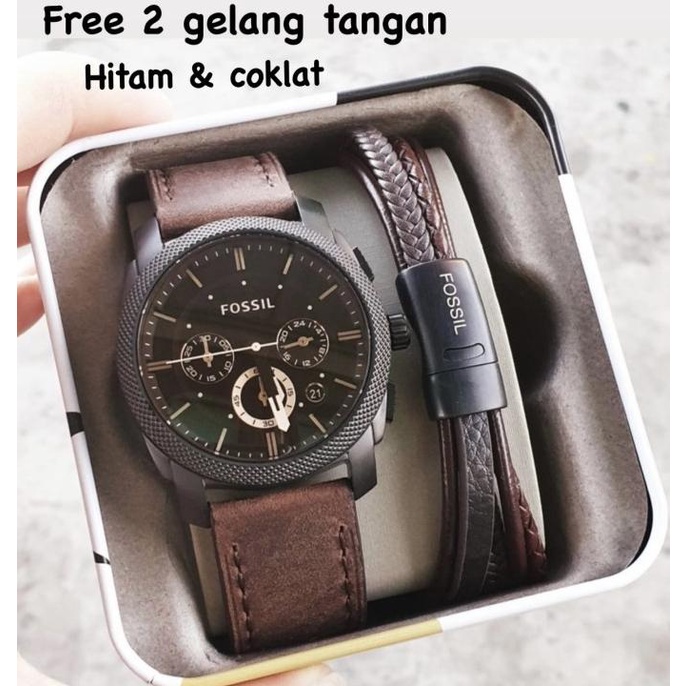 Promo Jam Tangan Pria Merk Fossil Original Type Fs 4656 Full Sett .