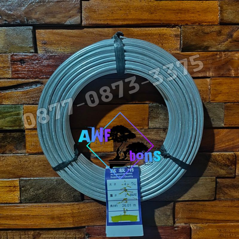 Kawat bonsai aluminium ecer 4mm (2m)