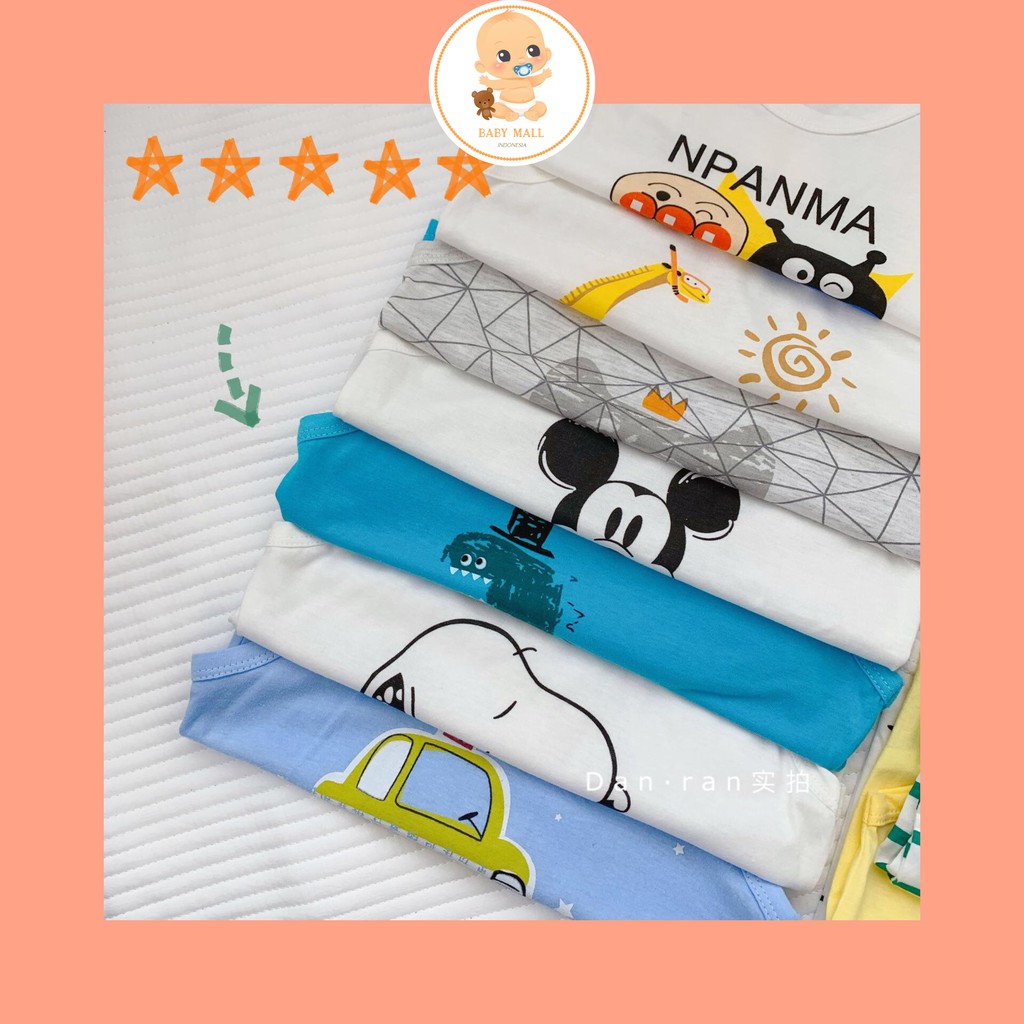 LCH - BOY SERIES Setelan Lengan Buntung / Oblong Baju Tidur Import Anak Bayi Laki Laki