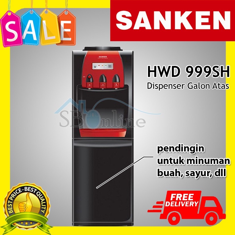 Sanken HWD 999 SH Dispenser Air Galon Atas Pendingin