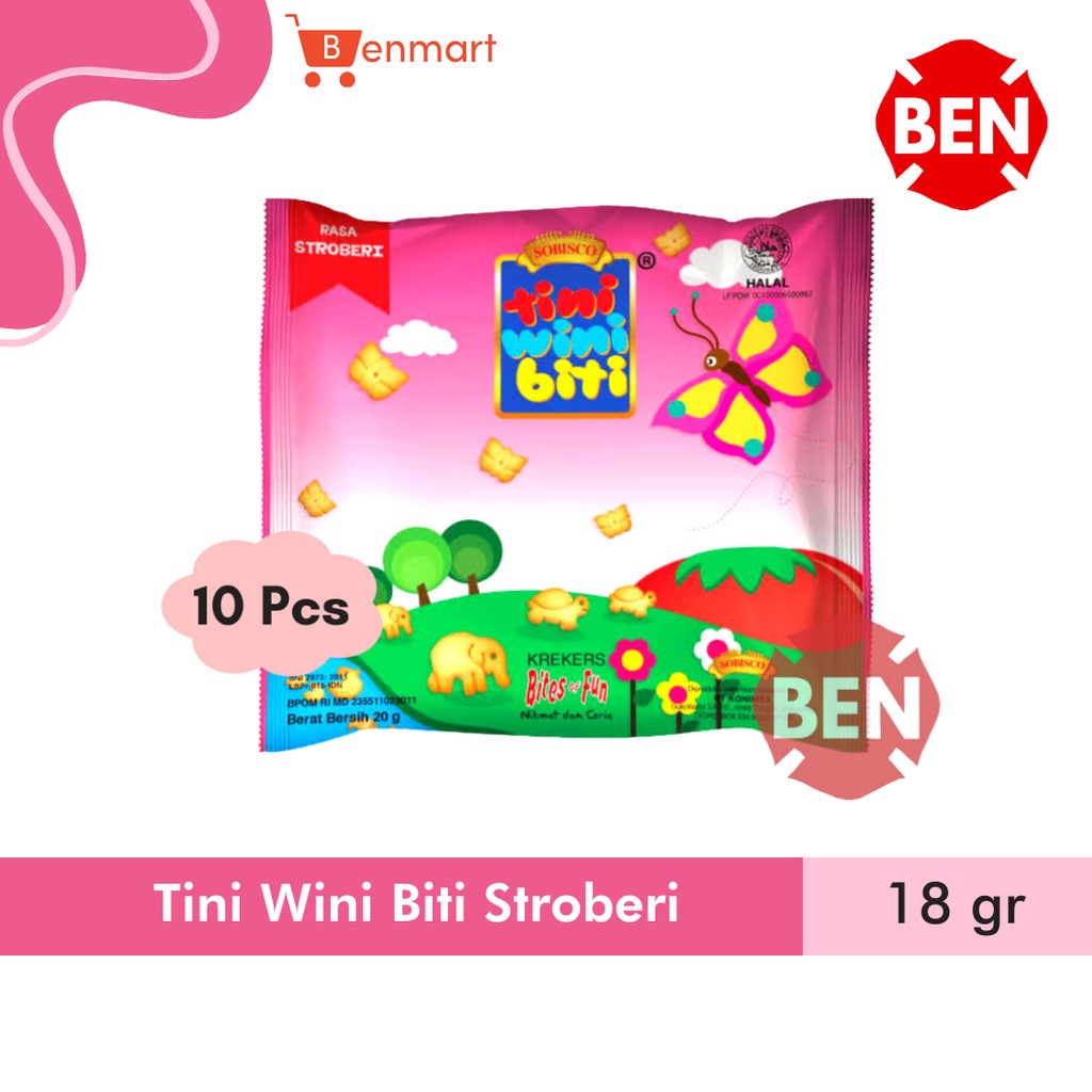 

Tini Wini Biti Stroberi 1 Pak 10 Pcs 18g 18gr 18 g gr Strawberry 1000